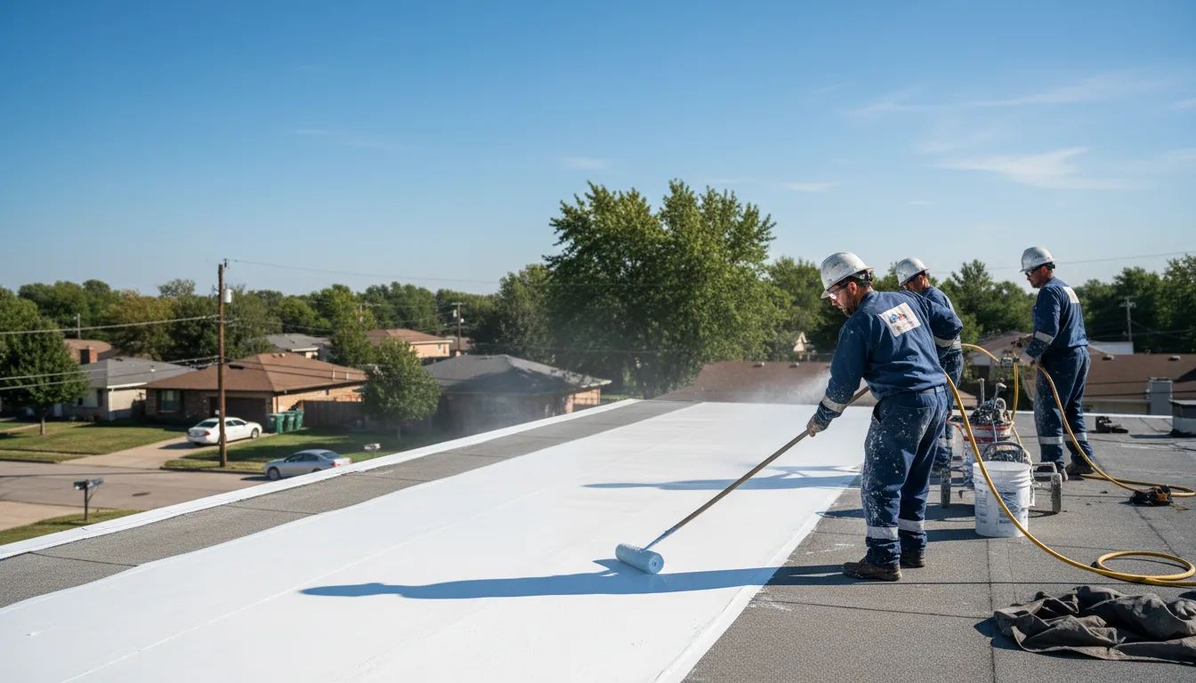 Commercial roof coating in Porum, OK near me
